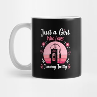 Just A Girl Who Loves Conway Twitty Retro Headphones Mug